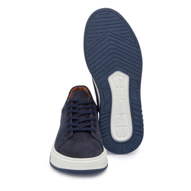 Lacivert Nubuk Deri Erkek Sneaker - E25S1AY57475-C39 - 4