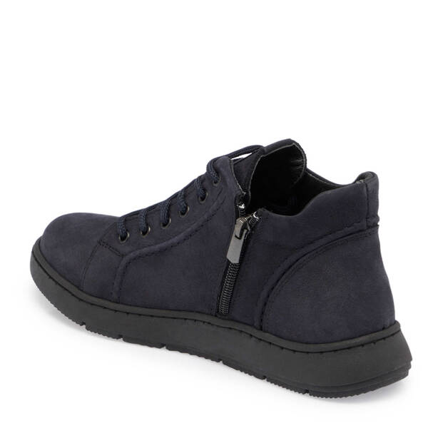 Lacivert Nubuk Deri Kadın Casual Bot - K24K1BT67633-C39 - Tergan