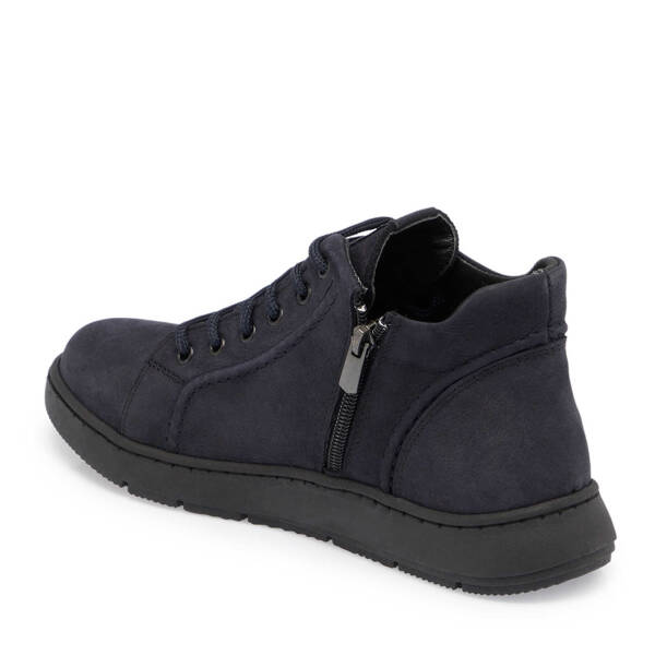 Lacivert Nubuk Deri Kadın Casual Bot - K24K1BT67633-C39 - 2