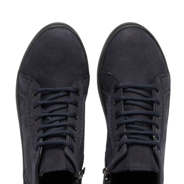 Lacivert Nubuk Deri Kadın Casual Bot - K24K1BT67633-C39 - Tergan