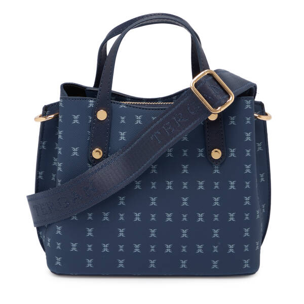 Lacivert Print Kadın Çapraz Askılı Çanta - S1WPR0000806-T1F - 3