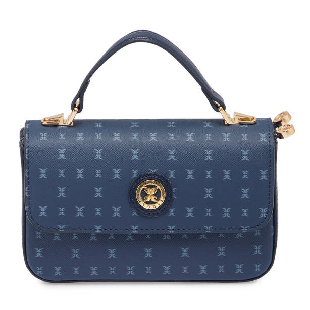 Lacivert Print Kadın El Çantası - S26Y1PR09154-V5J 