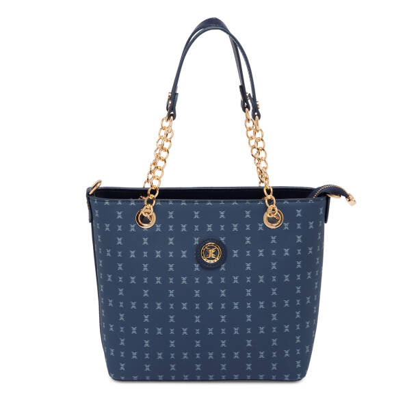 Lacivert Print Kadın Omuz Çantası - S1WPR0000801-T1F - Tergan