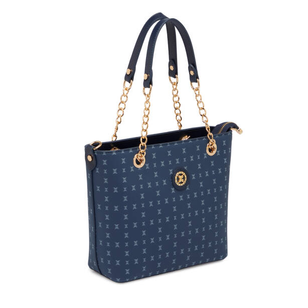 Lacivert Print Kadın Omuz Çantası - S1WPR0000801-T1F - Tergan