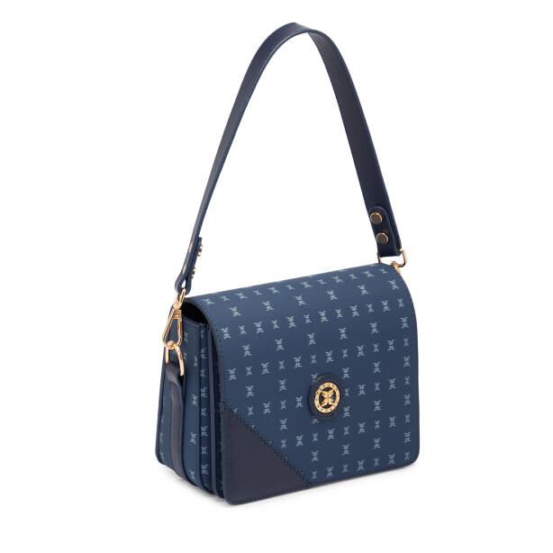 Lacivert Print Kadın Omuz Çantası - S1WPR0000807-T1F - Tergan