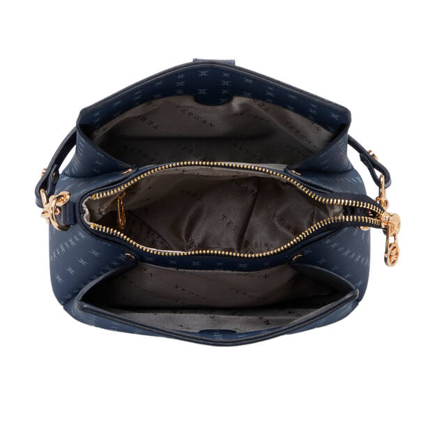 Lacivert Print Kadın Omuz Çantası - S25K1PR09178-V5J - 4