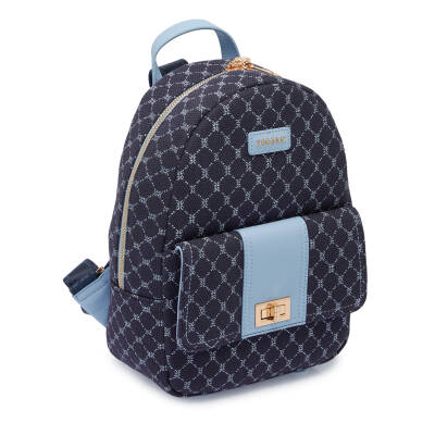 Lacivert Print Kadın Sırt Çantası - S1SR00079611-I3W - 2