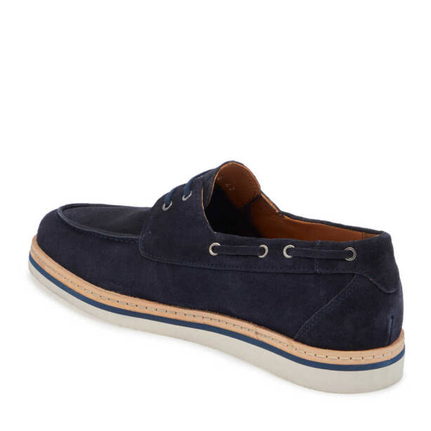 Lacivert Süet Deri Erkek Casual Ayakkabı - E24I1AY56642-D44 - 2