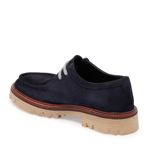 Lacivert Süet Deri Erkek Casual Ayakkabı - E24S1AY56978-D44 - 2