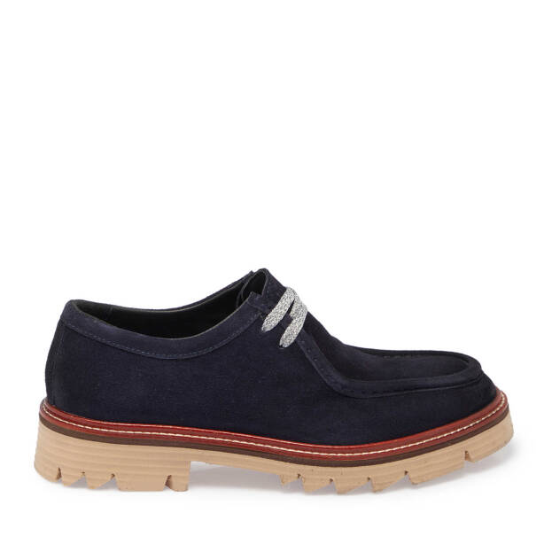 Lacivert Süet Deri Erkek Casual Ayakkabı - E24S1AY56978-D44 - 3