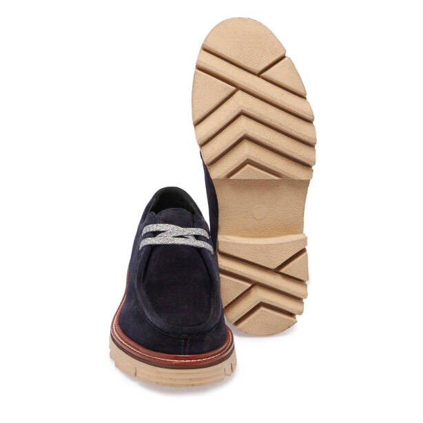 Lacivert Süet Deri Erkek Casual Ayakkabı - E24S1AY56978-D44 - 4