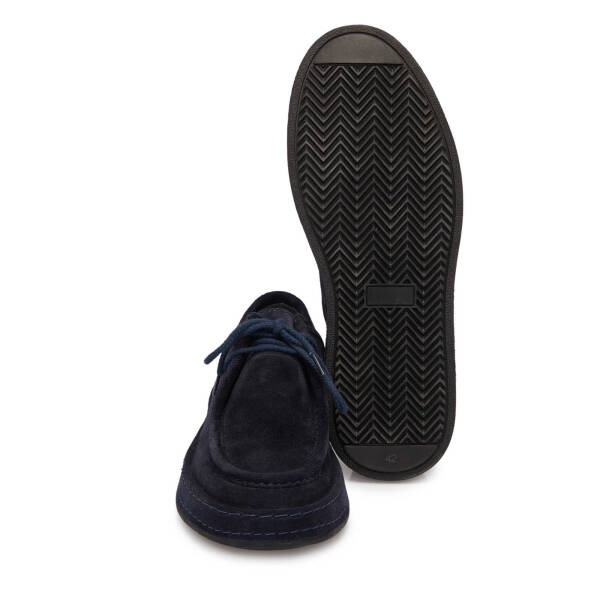 Lacivert Süet Deri Erkek Casual Ayakkabı - E24S1AY57000-D44 - 4