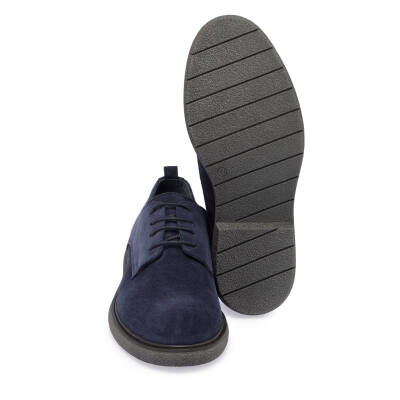 Lacivert Süet Deri Erkek Casual Ayakkabı - E24S1AY57075-D44 - 4