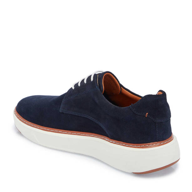 Lacivert Hakiki Süet Deri Erkek Casual Ayakkabı - E25I1AY57186-D44 - 2