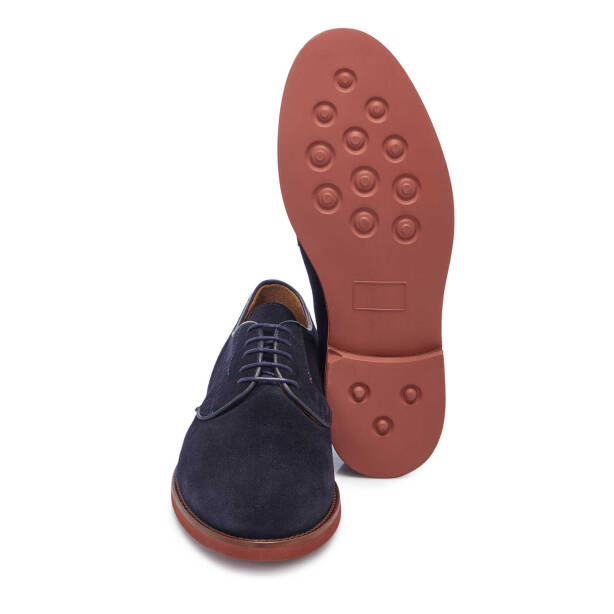 Lacivert Hakiki Süet Deri Erkek Casual Ayakkabı - E25I1AY57209-D44 - 4