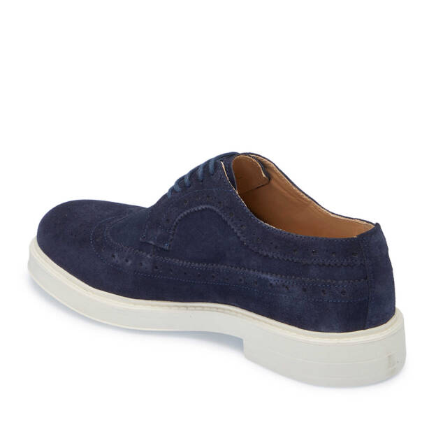 Lacivert Süet Deri Erkek Casual Ayakkabı - E25I1AY57238-D44 - 2