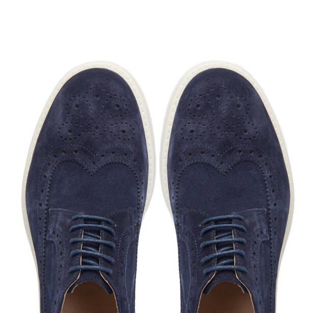 Lacivert Süet Deri Erkek Casual Ayakkabı - E25I1AY57238-D44 - 5