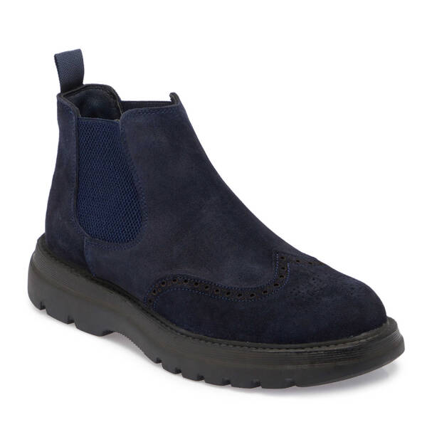 Lacivert Süet Deri Erkek Casual Bot - E24K1BT56928-D44 - 1