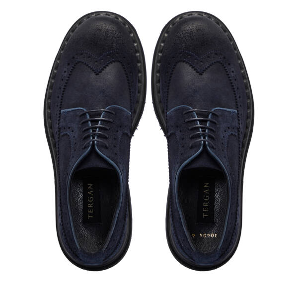 Lacivert Süet Deri Erkek Klasik Ayakkabı - E25S1AY57492-D44 - 5