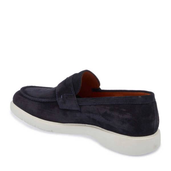 Lacivert Süet Deri Erkek Loafer - E24I1AY56785-D44 - 2
