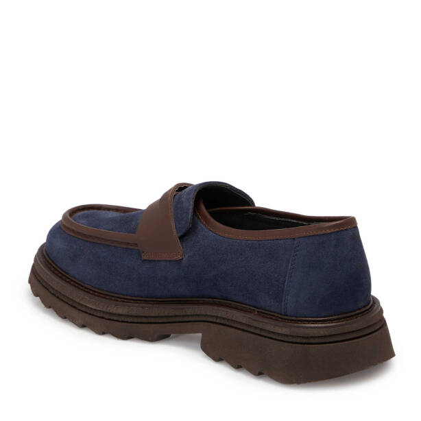 Lacivert Süet Deri Erkek Loafer - E24S1AY56993-D44 - 2