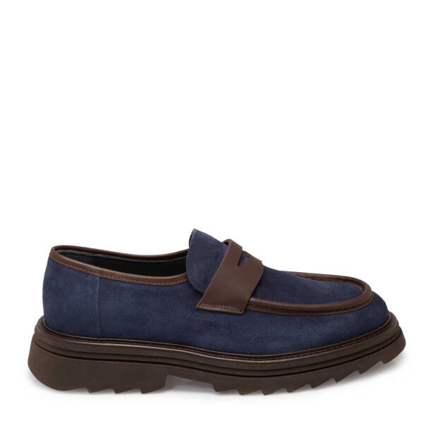 Lacivert Süet Deri Erkek Loafer - E24S1AY56993-D44 - 3