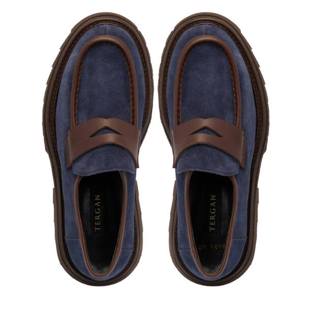 Lacivert Süet Deri Erkek Loafer - E24S1AY56993-D44 - 5