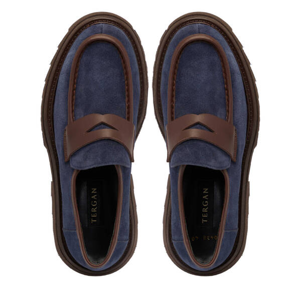 Lacivert Süet Deri Erkek Loafer - E24S1AY56993-D44 - 5