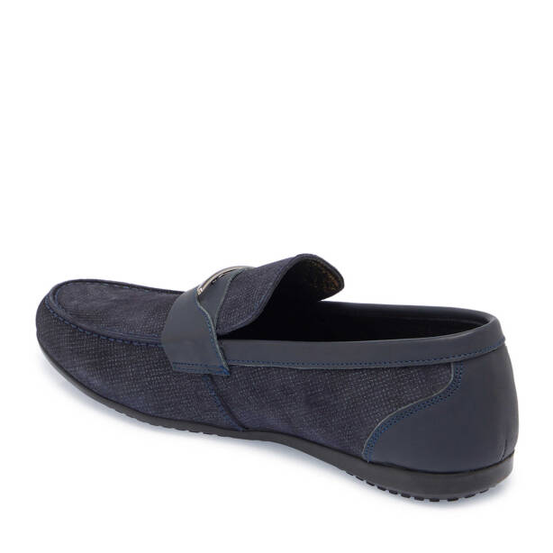 Lacivert Süet Deri Erkek Loafer - E25I1AY57158-T3N - 2