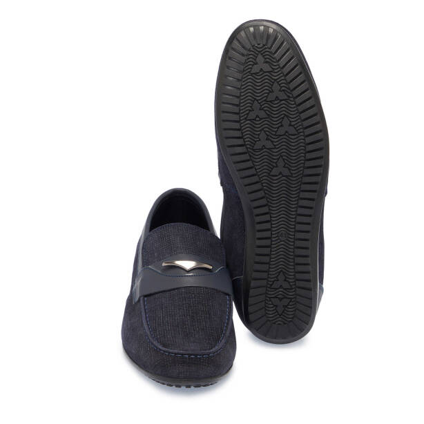 Lacivert Süet Deri Erkek Loafer - E25I1AY57158-T3N - 4