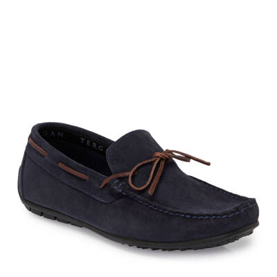 Lacivert Süet Deri Erkek Loafer - E25I1AY57297-D44 