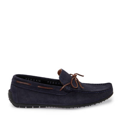 Lacivert Süet Deri Erkek Loafer - E25I1AY57297-D44 - 3