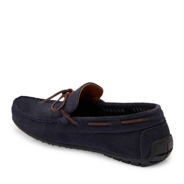 Lacivert Süet Deri Erkek Loafer - E25I1AY57297-D44 - 2