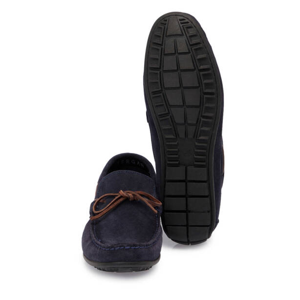 Lacivert Süet Deri Erkek Loafer - E25I1AY57297-D44 - 4