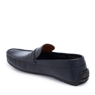 Lacivert Süet Deri Erkek Loafer - E25I1AY57298-A38 - 2
