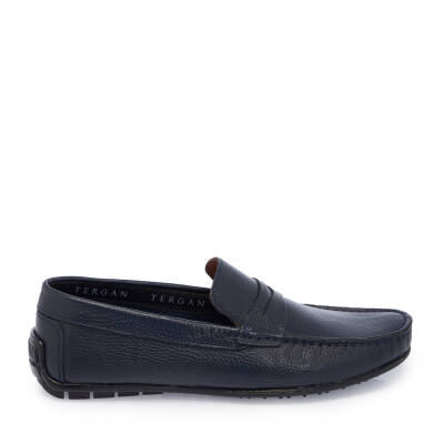 Lacivert Süet Deri Erkek Loafer - E25I1AY57298-A38 - 3