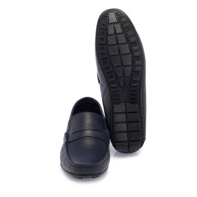 Lacivert Süet Deri Erkek Loafer - E25I1AY57298-A38 - 4