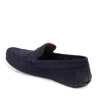 Lacivert Süet Deri Erkek Loafer - E25I1AY57298-D44 - 2