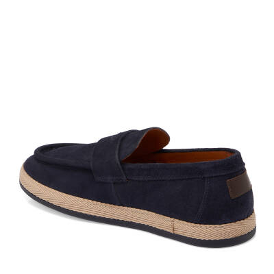Lacivert Süet Deri Erkek Loafer - E25I1AY57330-D44 - 2
