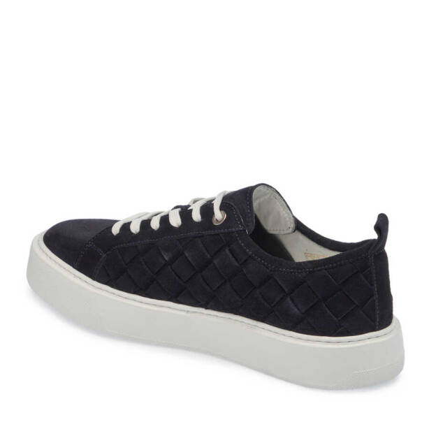 Lacivert Süet Deri Erkek Sneaker - E24I1AY56702-D44 - 2