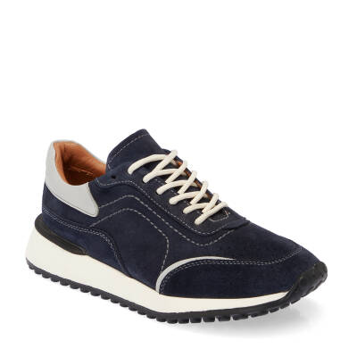 Lacivert Süet Deri Erkek Sneaker - E24I1AY56709-D44 