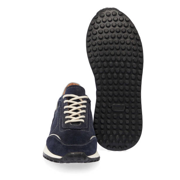 Lacivert Süet Deri Erkek Sneaker - E24I1AY56709-D44 - 4