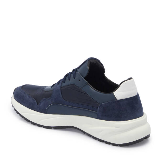 Lacivert Süet Deri Erkek Sneaker - E24I1AY56712-D44 - 3