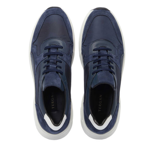 Lacivert Süet Deri Erkek Sneaker - E24I1AY56712-D44 - 5