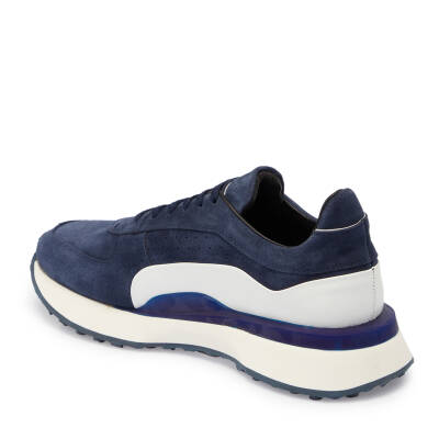 Lacivert Süet Deri Erkek Sneaker - E24I1AY56713-D44 - 2