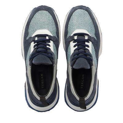  Lacivert Süet Deri Erkek Sneaker - E24I1AY56714-D44 - 5
