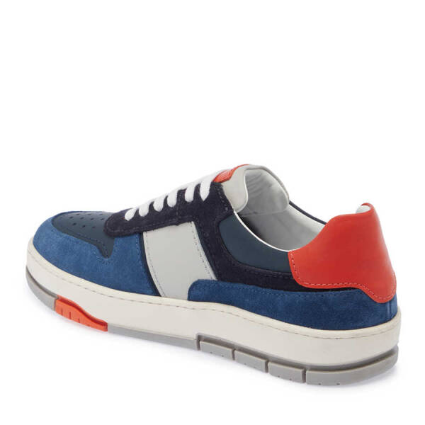 Lacivert Hakiki Süet Deri Erkek Sneaker - E24I1AY56731-D44 - 3