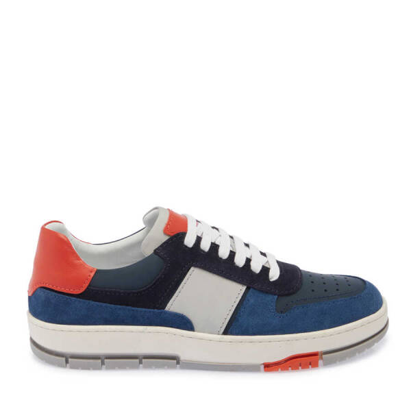 Lacivert Hakiki Süet Deri Erkek Sneaker - E24I1AY56731-D44 - 1