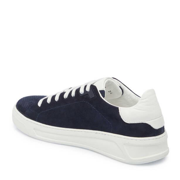 Lacivert Süet Deri Erkek Sneaker - E24I1AY56751-D44 - Tergan