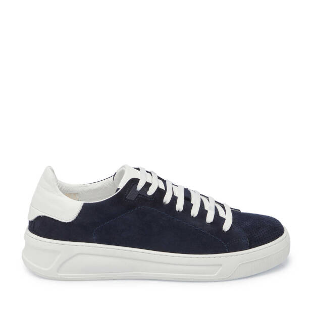 Lacivert Süet Deri Erkek Sneaker - E24I1AY56751-D44 - Tergan